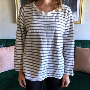 Per Se Sport White & Blue Striped Nautical Pullover Sweater
